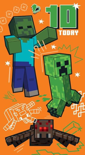 Picture of MINECRAFT 10 TODAY BIRTHDAY CARD